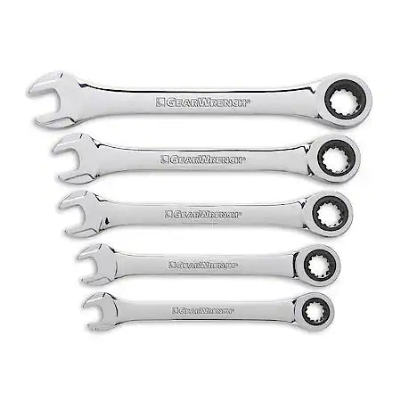 Gear Wrench 5-Piece Universal Ratcheting Wrench Set, Sae