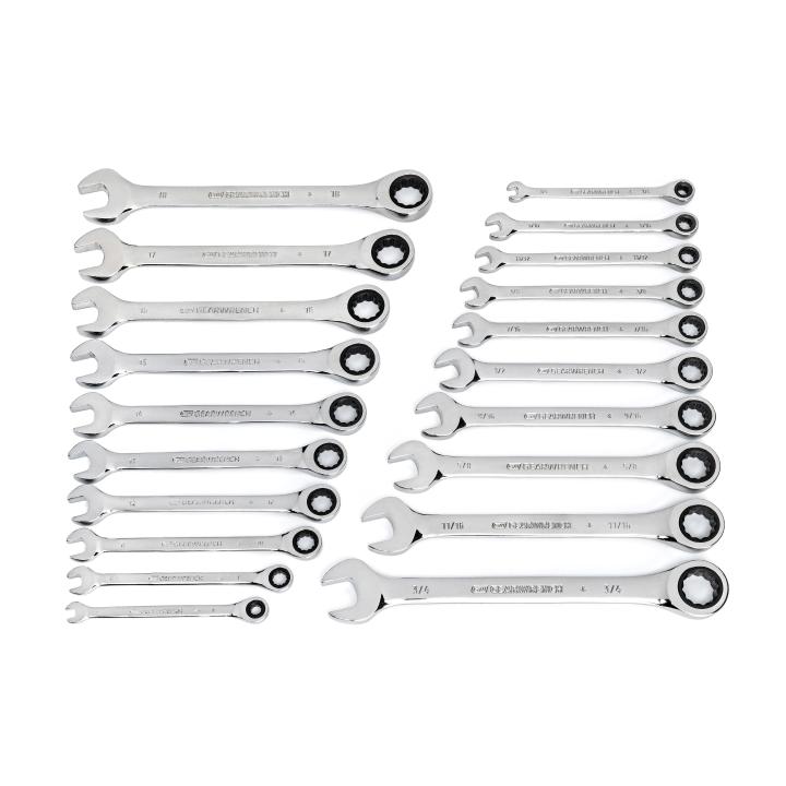 20 Piece 72-Tooth SAE/Metric Ratcheting Combination Wrench Set