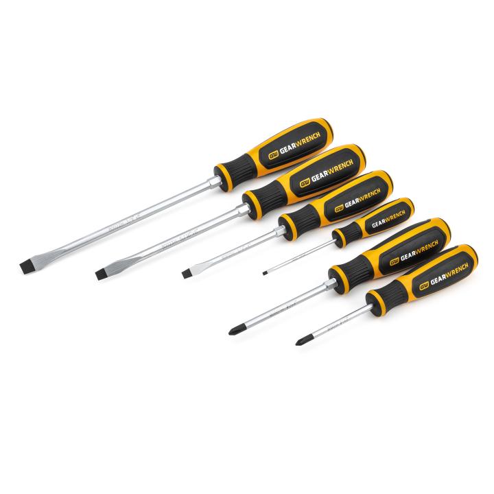 6 Piece Phillips®/Slotted Dual Material Screwdriver Set