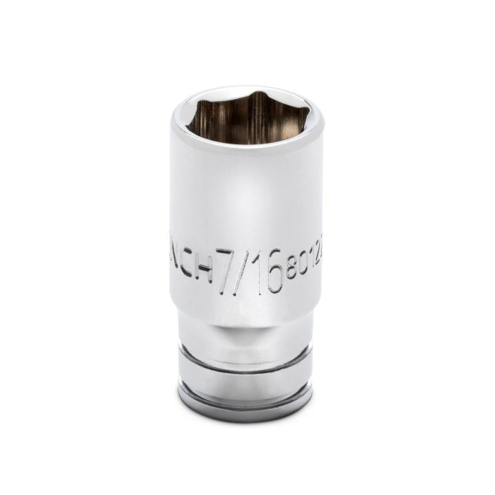1/4" Drive 6 Point Mid Length SAE Socket 7/16"