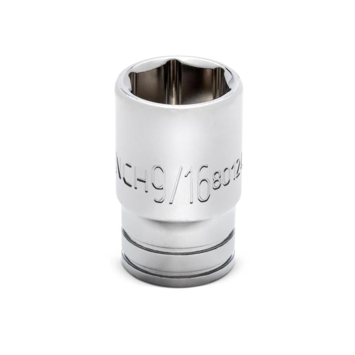 1/4" Drive 6 Point Mid Length SAE Socket 9/16"