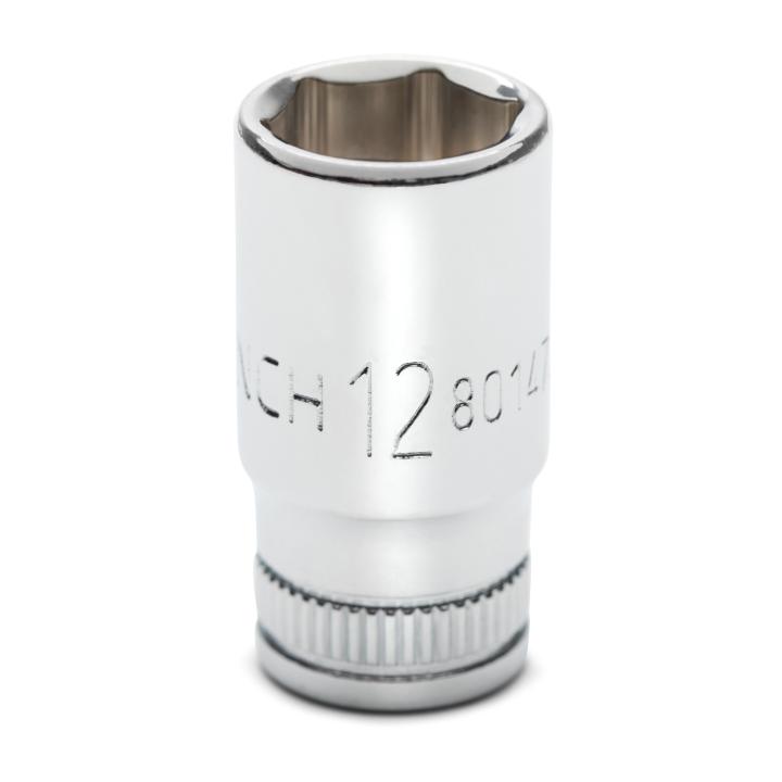 1/4" Drive 6 Point Mid Length Metric Socket 12mm