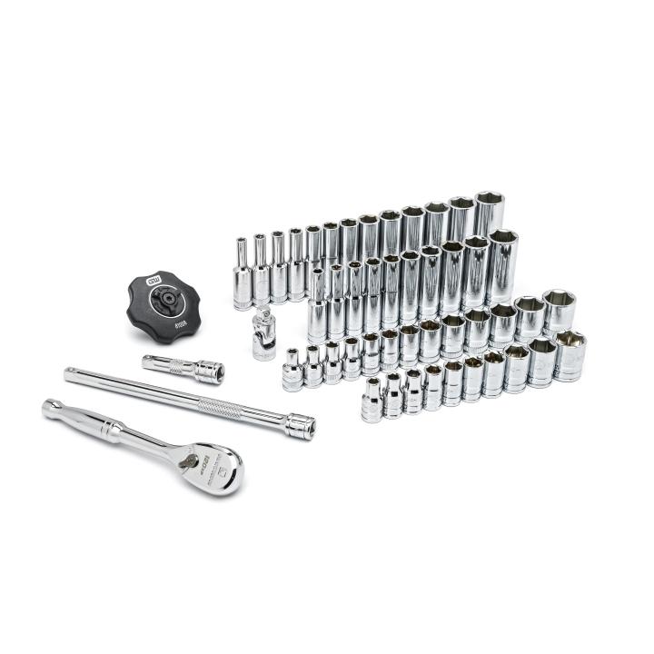51 Piece 1/4" Drive 6 Point 120XP™ Standard and Deep SAE/Metric Mechanics Tool Set