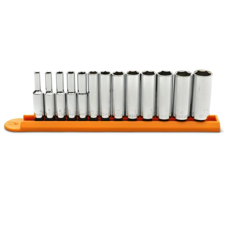 13 Piece 1/4" Drive 6 Point Deep Metric Socket Set