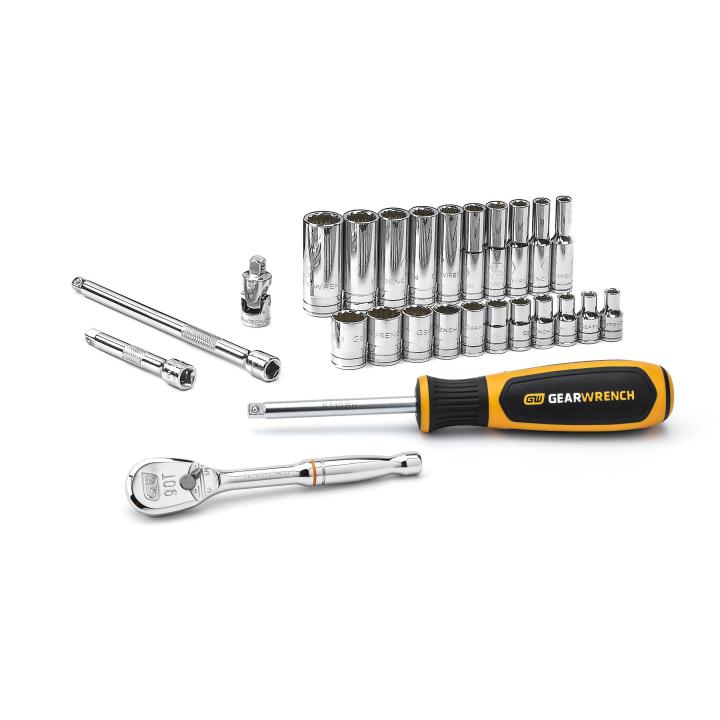 26 Piece 1/4" Drive 12 Point Standard SAE Mechanics Tool Set