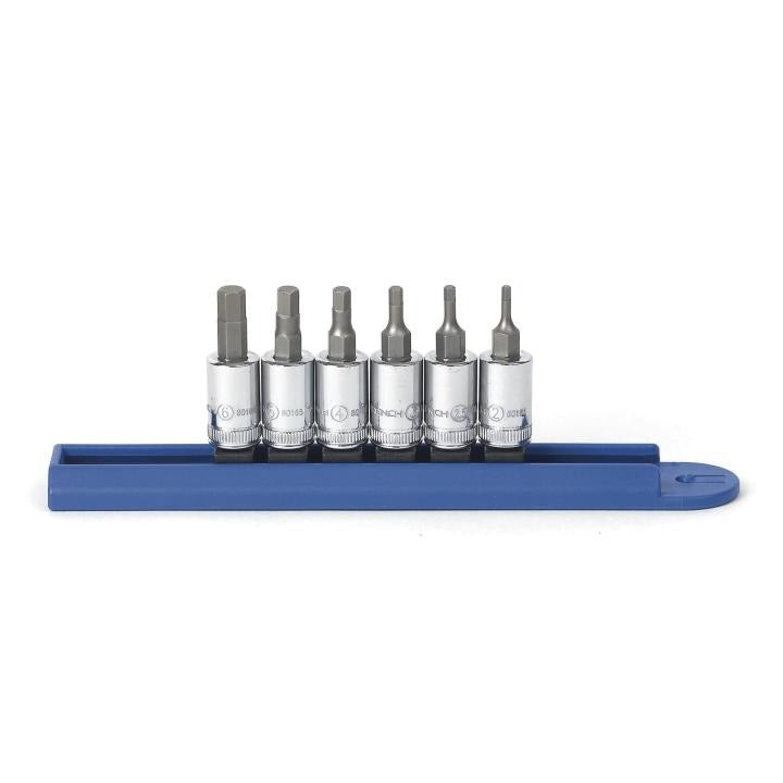 6 Piece 1/4" Drive Hex Bit Metric Socket Set