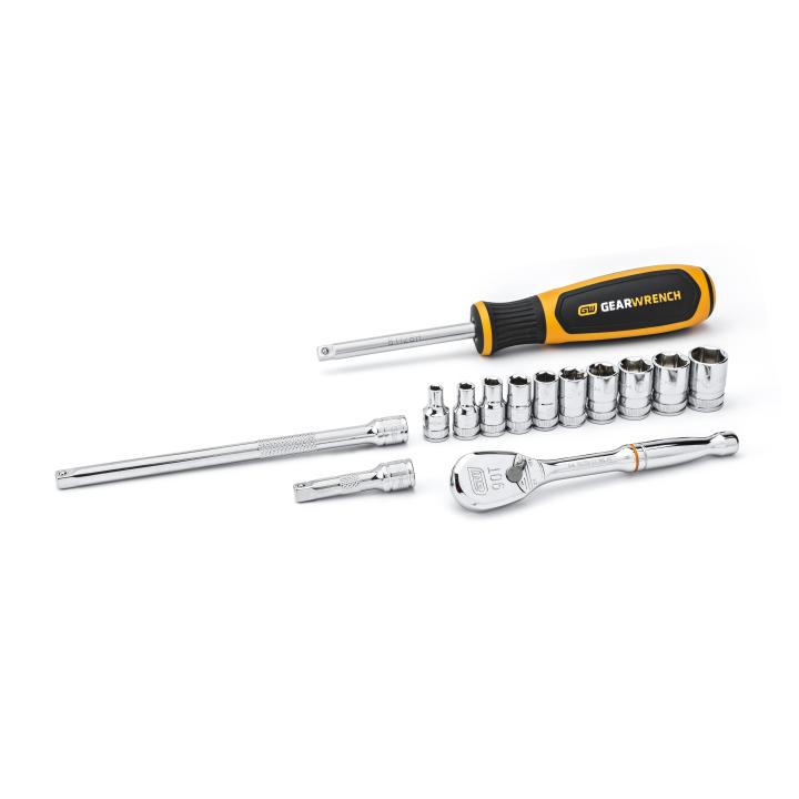 14 Piece 1/4 Drive 6 Point Metric Mechanics Tool Set