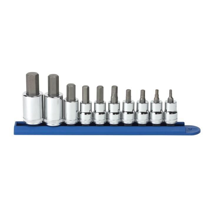 10 Piece 3/8" & 1/2" Drive Hex Bit Metric Socket Set