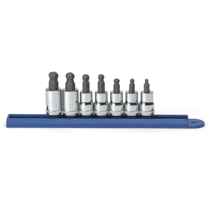 7 Piece 3/8" Drive Ball End Hex Bit Metric Socket Set