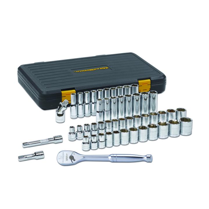 49 Piece 1/2" Drive 6 Point 120XP™ Standard and Deep SAE/Metric Mechanics Tool Set