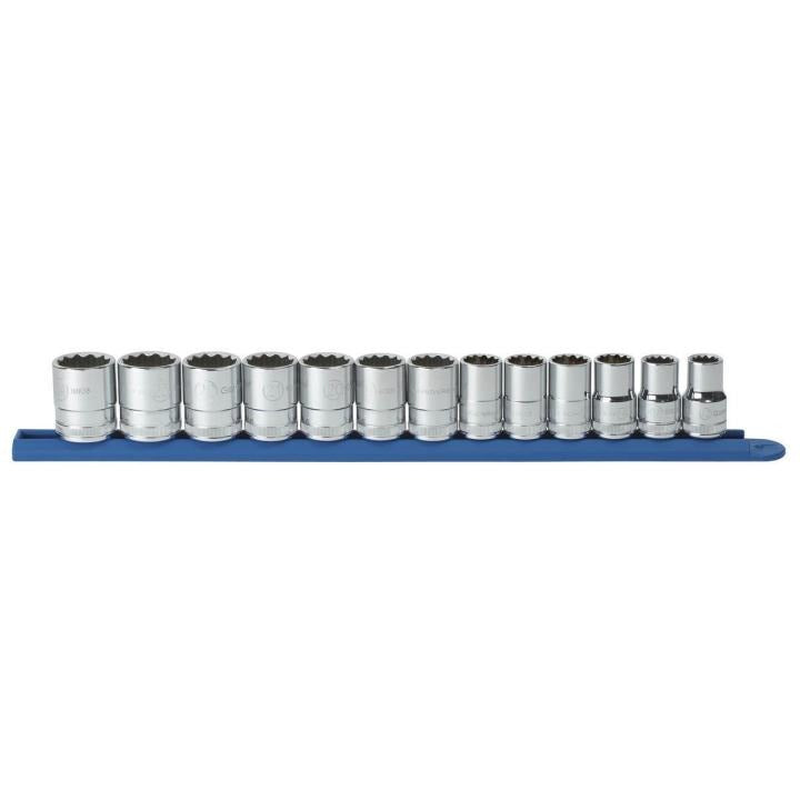 13 Piece 1/2" Drive 12 Point Standard Metric Socket Set