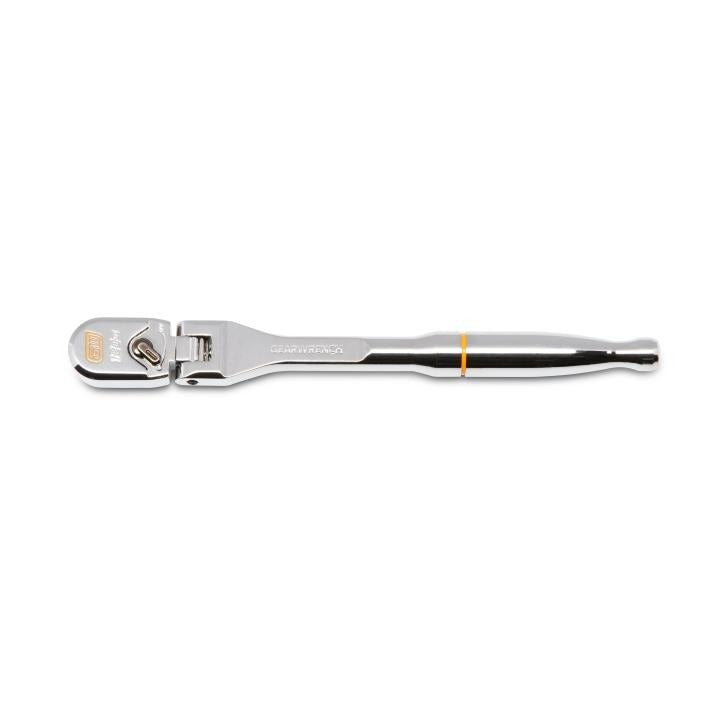 1/4" Drive 120XP™ Full Polish Chrome Flex Head Teardrop Ratchet 7"