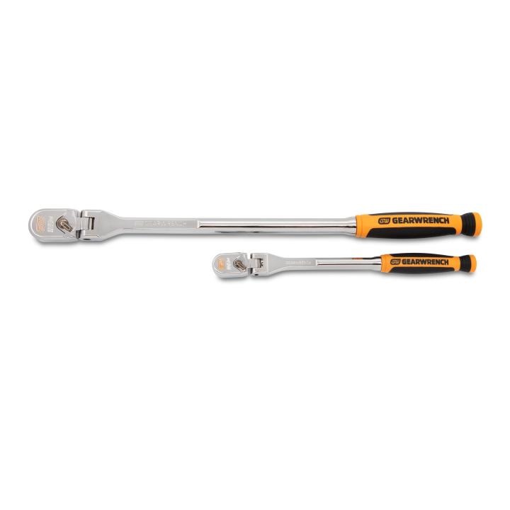 2 Piece 1/4" & 3/8" Drive 120XP™ Dual Material Flex Handle Teardrop Ratchet Set