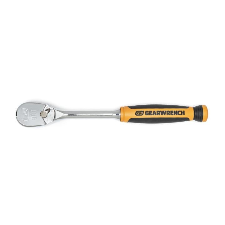 3/8" Drive 90-Tooth Dual Material Teardrop Ratchet 9"