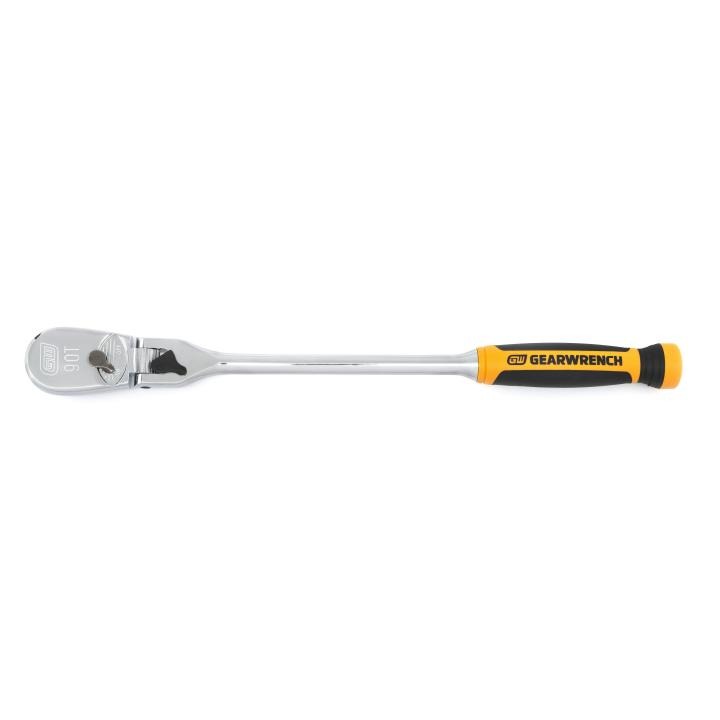 1/2" Drive 90-Tooth Dual Material Locking Flex Head Teardrop Ratchet 17"