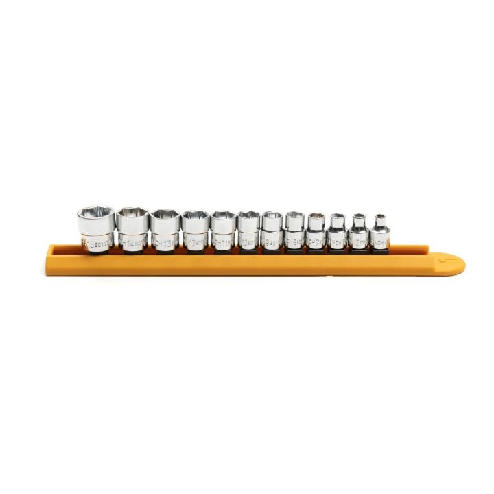12 Piece 1/4" Drive 6 Point Metric Stubby Socket Set