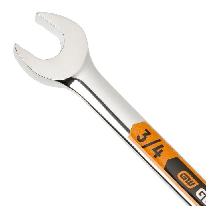 7 Piece 12 Point SAE Hi-Viz Long Pattern Combination Wrench Set with Tool Roll