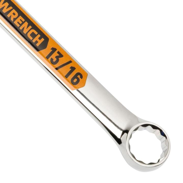 24 Piece 12 Point SAE/Metric Hi-Viz Long Pattern Combination Wrench Set