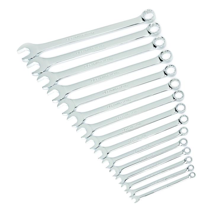 15 Piece 12 Point Long Pattern Combination SAE Wrench Set