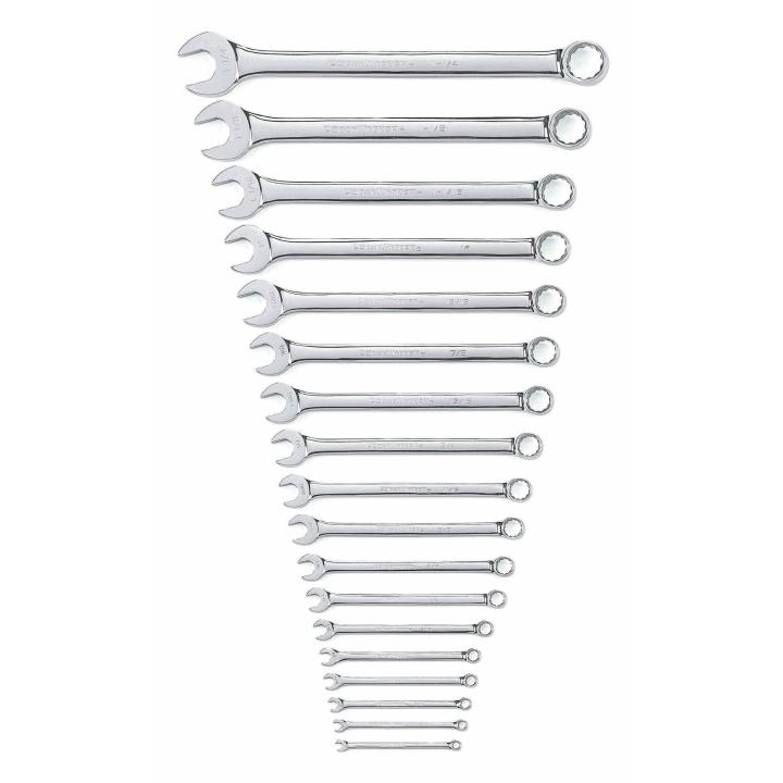 18 Piece 12 Point Long Pattern Combination SAE Wrench Set