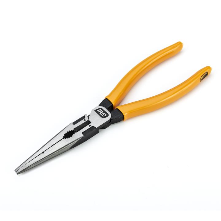 8" PITBULL Long Nose Plier Dipped Handle