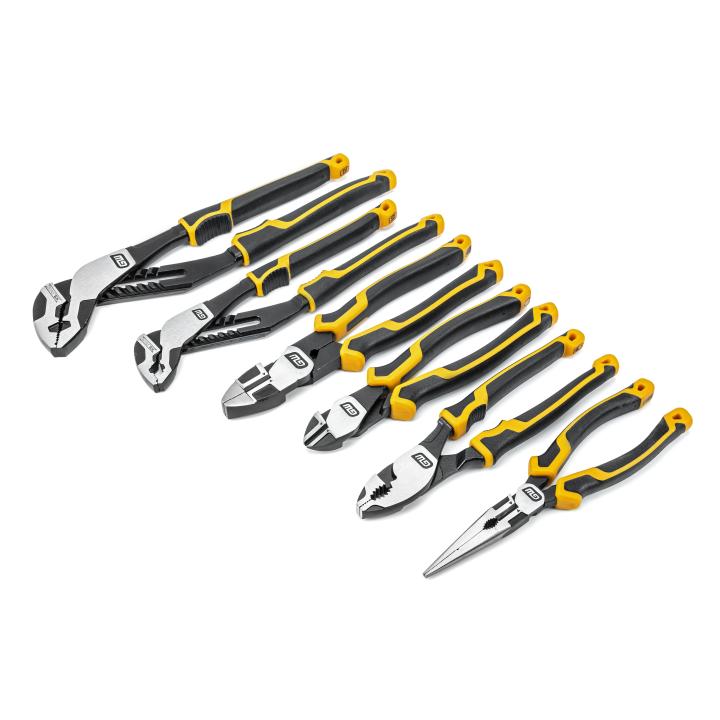6 Piece PITBULL Dual Material Mixed Plier Set