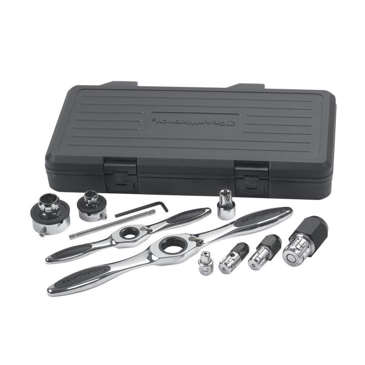 11 Piece Ratcheting Tap and Die Accessory Set