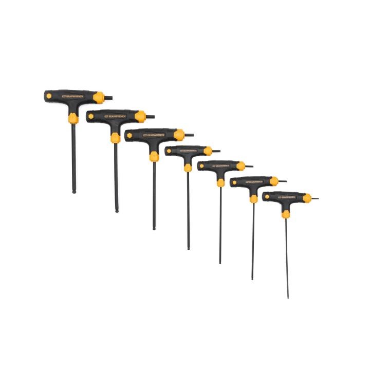 7 Piece SAE T-Handle Ball End Hex Key Set