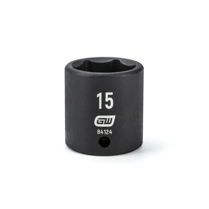 1/4" Drive 6 Point Standard Impact Metric Socket 15mm