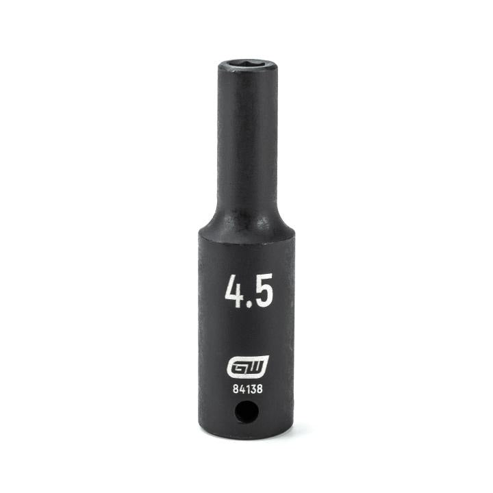 1/4" Drive 6 Point Deep Impact Metric Socket 4.5mm