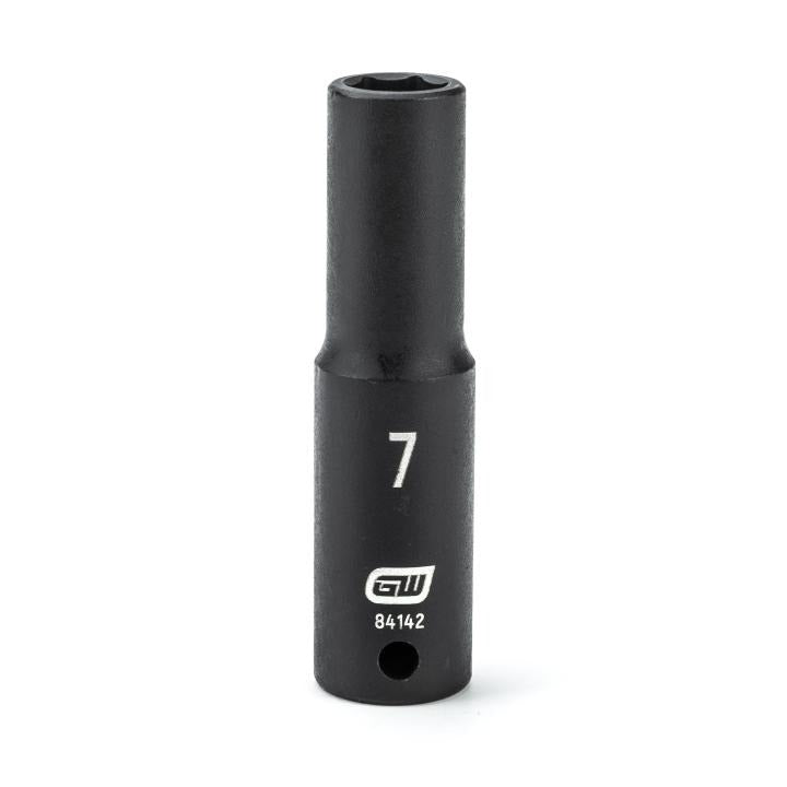 1/4" Drive 6 Point Deep Impact Metric Socket 7mm