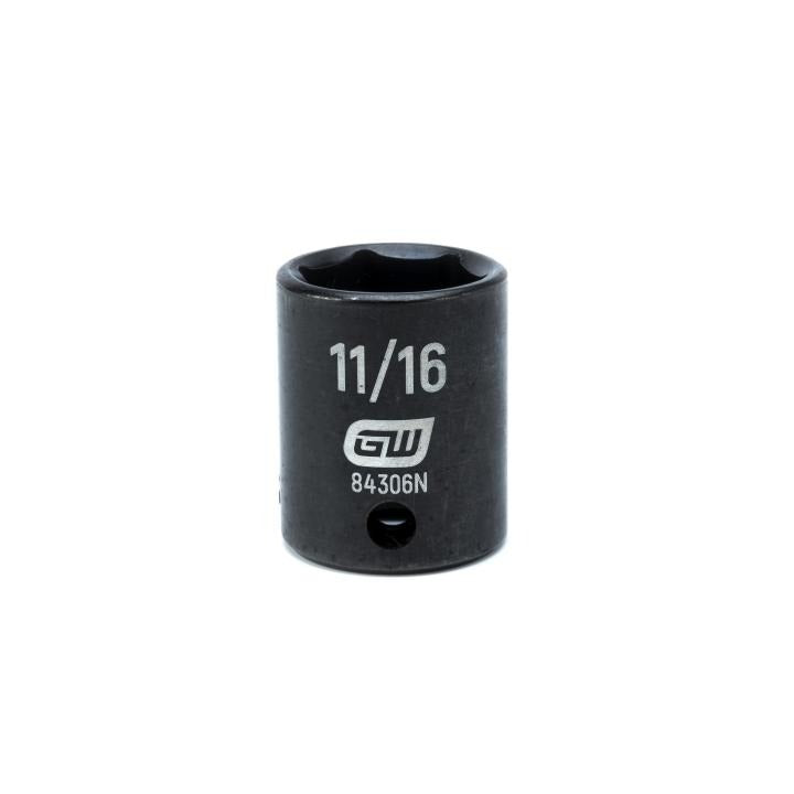3/8" Drive 6 Point Standard Impact SAE Socket 11/16"
