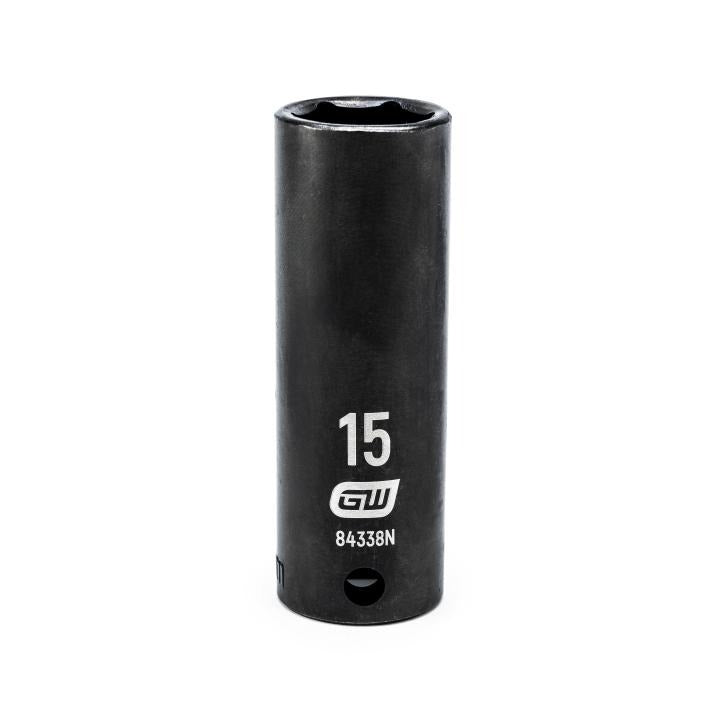3/8" Drive 6 Point Deep Impact Metric Socket 15mm