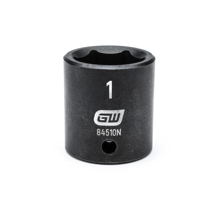 1/2" Drive 6 Point Standard Impact SAE Socket 1"