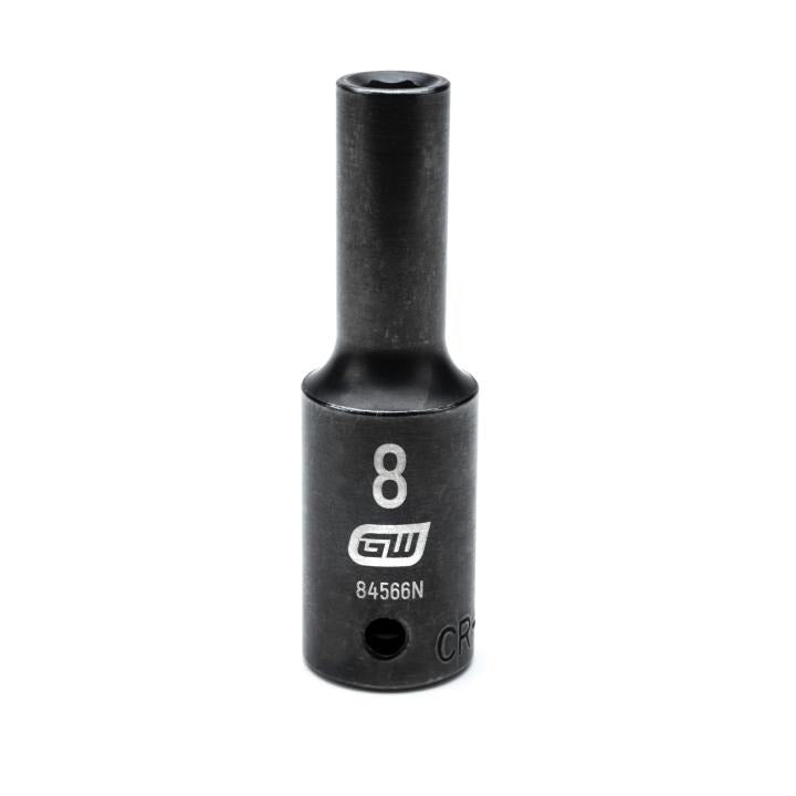 1/2" Drive 6 Point Deep Impact Metric Socket 8mm