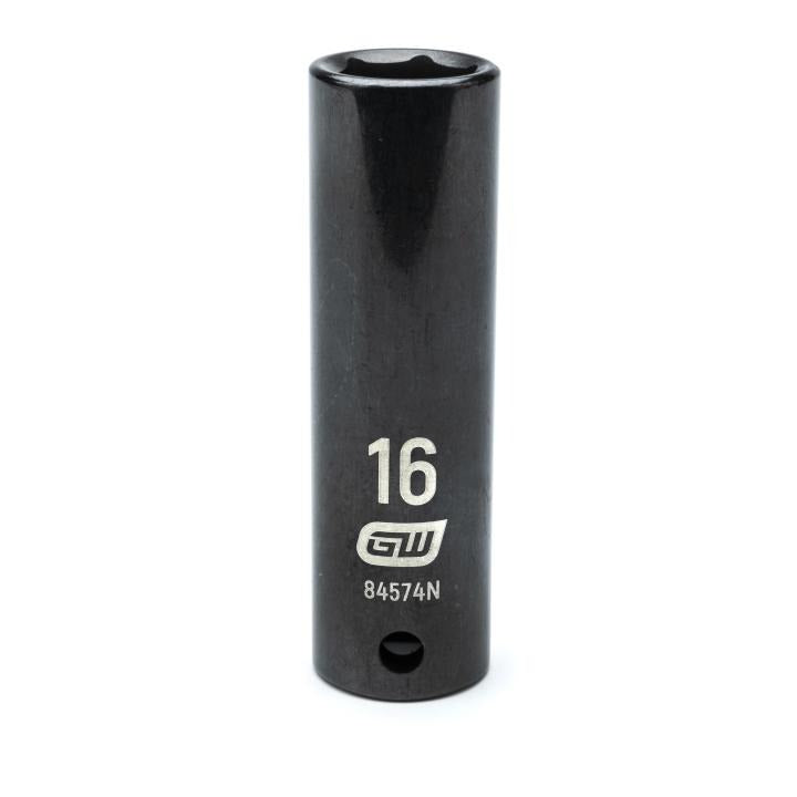 1/2" Drive 6 Point Deep Impact Metric Socket 16mm