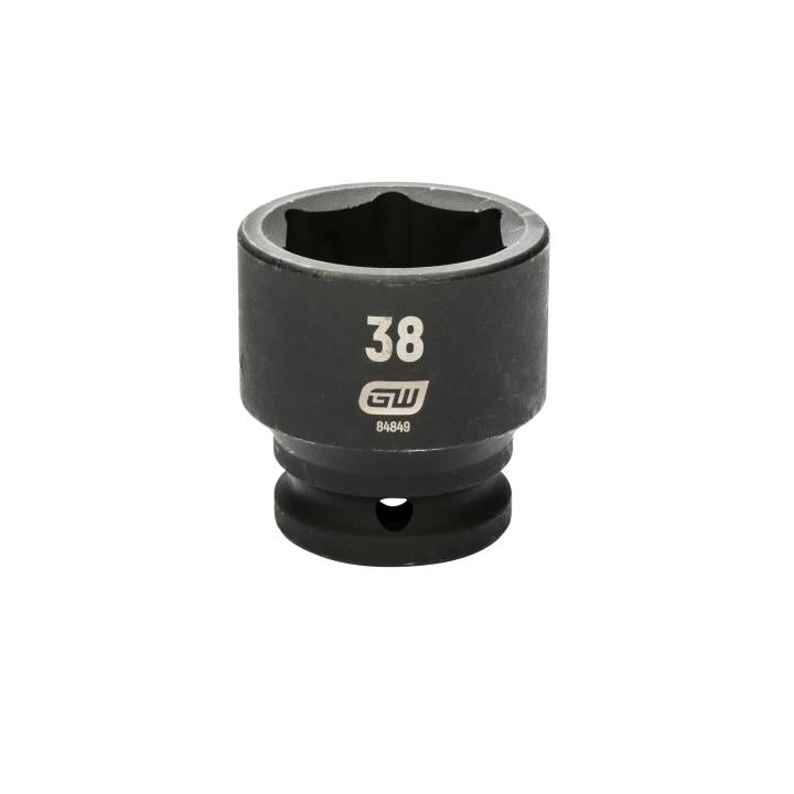 3/4" Drive 6 Point Standard Impact Metric Socket 38mm