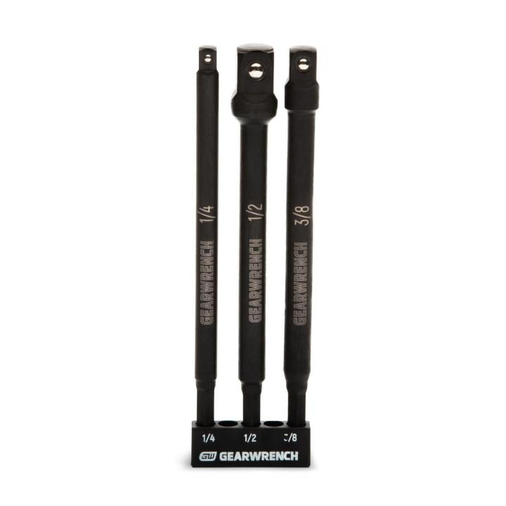 3 Piece 1/4" x 6" Hex Impact Adapter Set