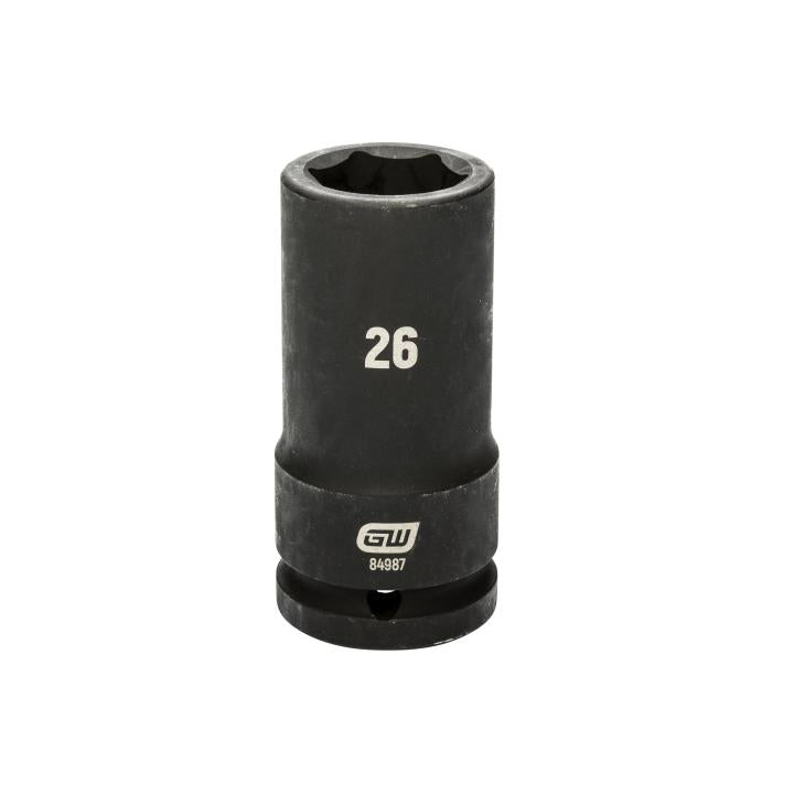 3/4" Drive 6 Point Deep Impact Metric Socket 26mm