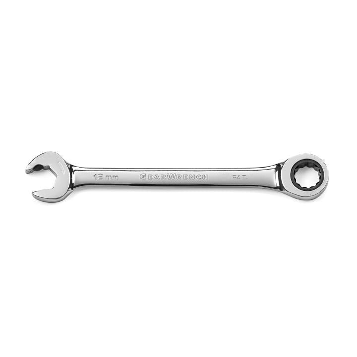 18mm 72-Tooth 12 Point Open End Ratcheting Combination Wrench