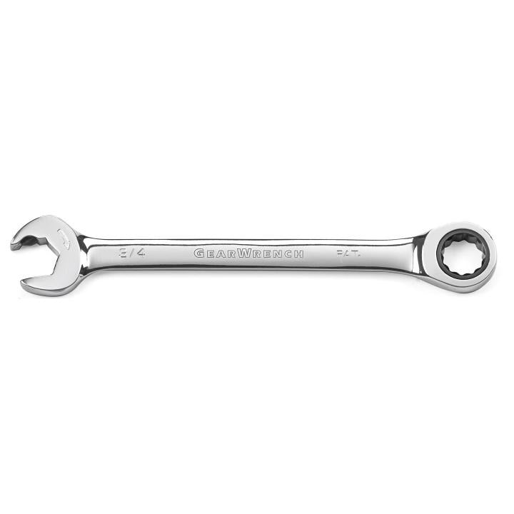 3/4" 72-Tooth 12 Point Open End Ratcheting Combination Wrench