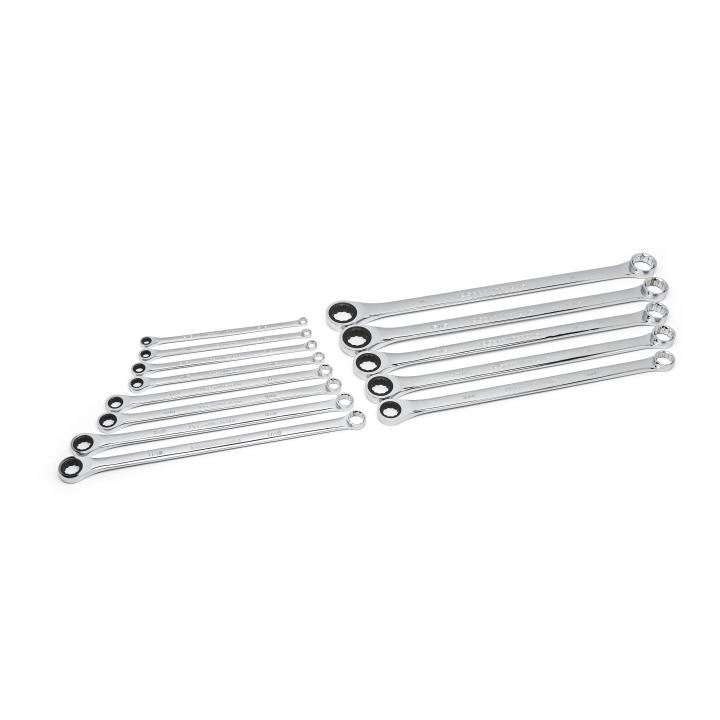 13 Piece 72-Tooth 12 Point XL GearBox™ Double Box Ratcheting SAE Wrench Set