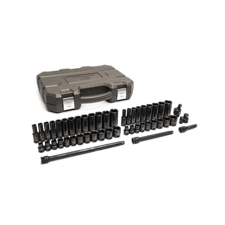 49 Piece 3/8" Drive 6 Point Standard and Deep Impact SAE/Metric Socket Set