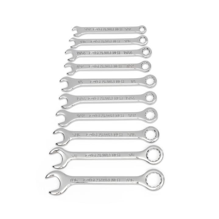 10 Piece SAE Midget Combination Wrench Set