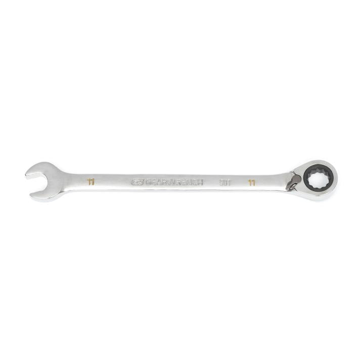 11mm 90-Tooth 12 Point Reversible Ratcheting Wrench