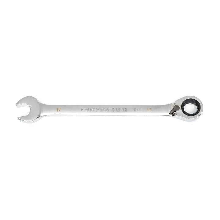 17mm 90-Tooth 12 Point Reversible Ratcheting Wrench