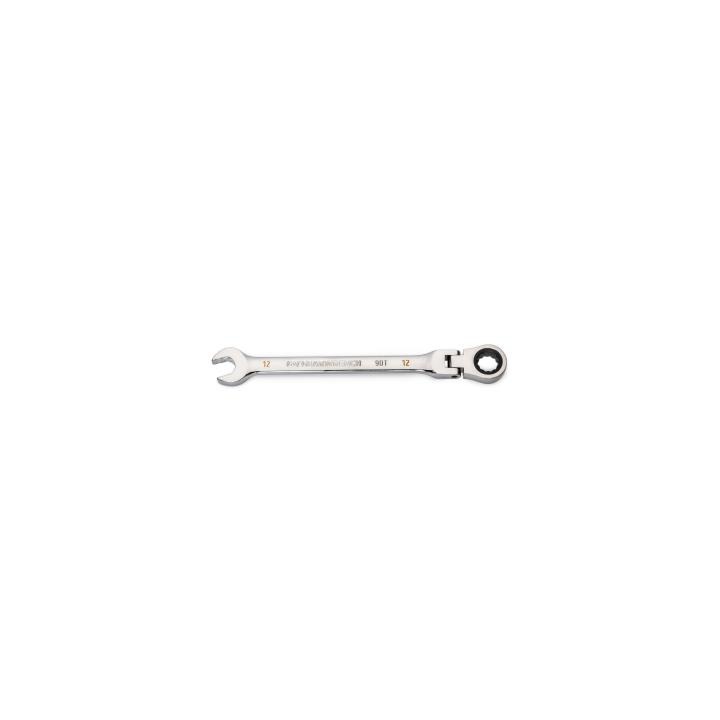 12mm 90-Tooth 12 Point Flex Head Ratcheting Combination Wrench