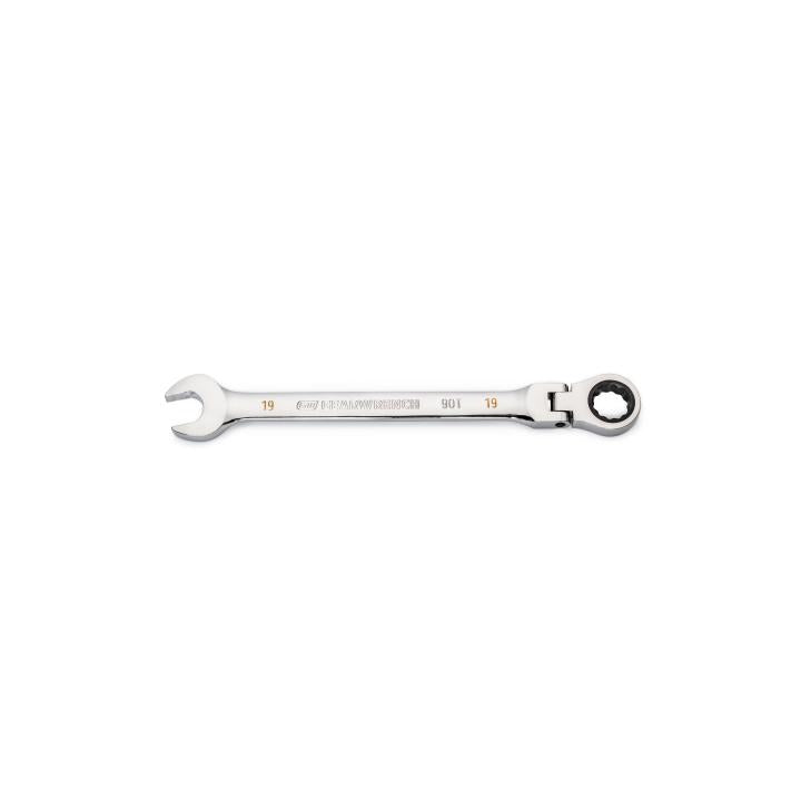 19mm 90-Tooth 12 Point Flex Head Ratcheting Combination Wrench