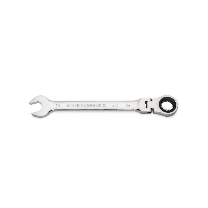 24mm 90-Tooth 12 Point Flex Head Ratcheting Combination Wrench