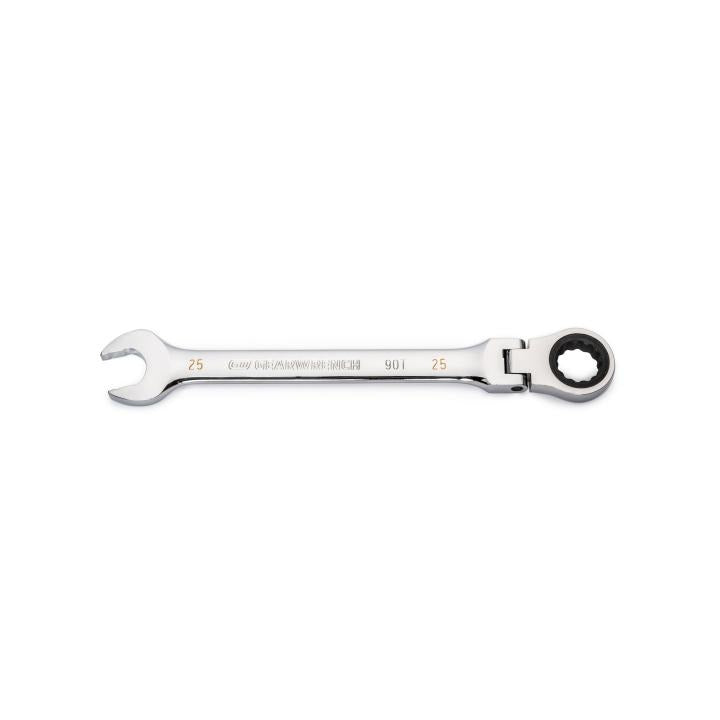 25mm 90-Tooth 12 Point Flex Head Ratcheting Combination Wrench